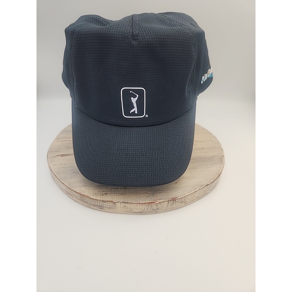 PGA Tour Airflux Mesh Adjustable Golf Hat Cap Black